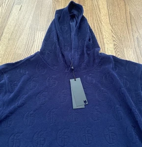 Herren Greyson Old English G Jacquard Terry Hoodie Malteser Blau Sweatshirt XXL  - Bild 1 von 9