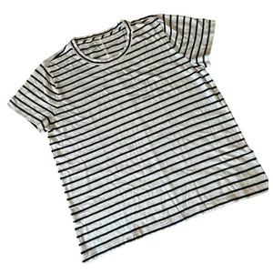 J.Crew Girlfriend Tee Women's XL Ivory Navy Stripe Short Sleeve NWOT - Picture 1 of 8