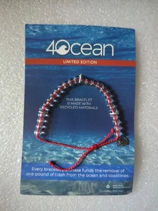 4 Ocean Bracelet Red Limited Edition Made With Recycled Materials - Picture 1 of 5