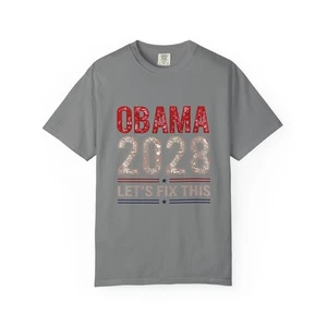 Obama 2028- Unisex Garment-Dyed T-shirt - Picture 1 of 25
