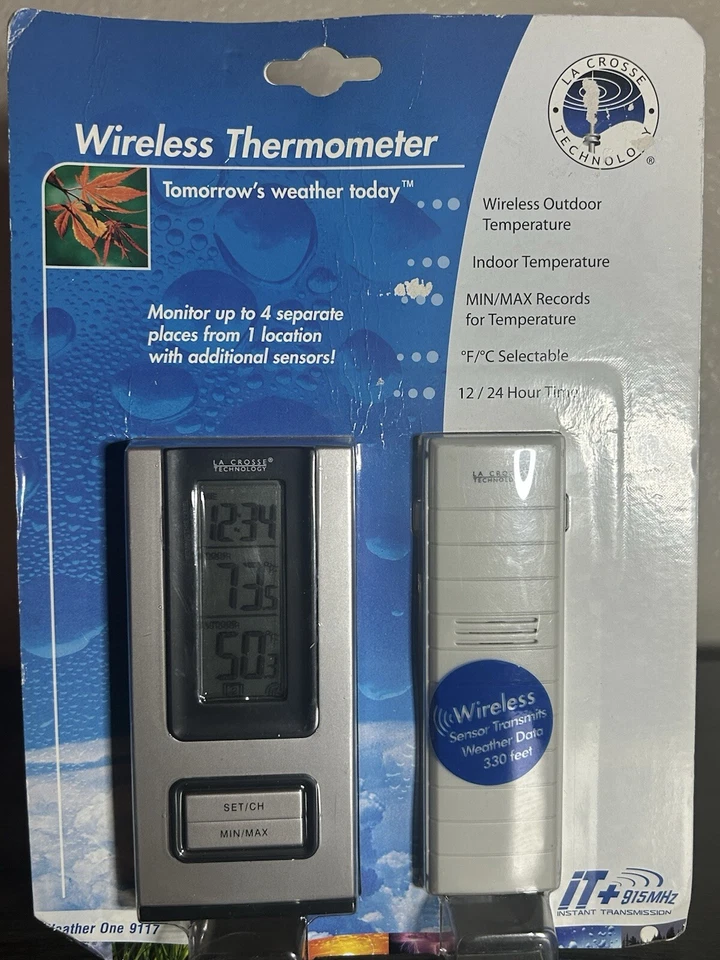 Weather One #9117 Indoor Outdoor Wireless Thermometer La Crosse