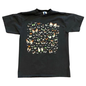 Camiseta vintage años 90 todo espeluznante ojos dibujos animados halloween puntada única brillo - Imagen 1 de 7