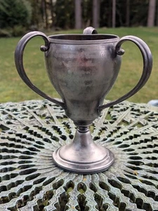 Antique Snohomish County Rose & Dahlia Society Cup Silver Plate Trophy Year 1912 - Picture 1 of 14