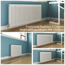 TRADITIONAL RADIATORS Horizontal Triple Column Cast Iron Style Central Heated UK