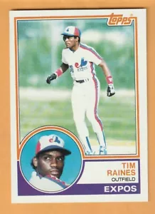 Tim Raines Montreal Expos 1983 Topps #595 HOF Sanford California 12V - Bild 1 von 2