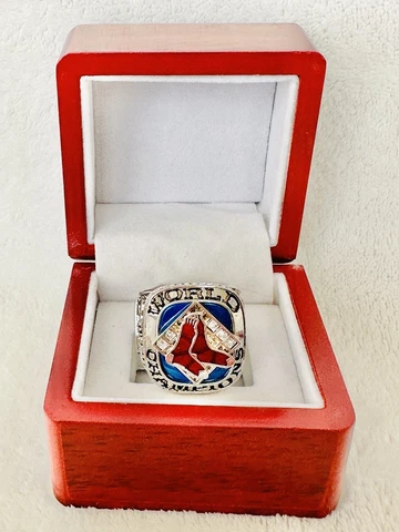 2007 Red Sox World Series Silver Championship Ring W Box, 🇺🇸 SHIP Cover
