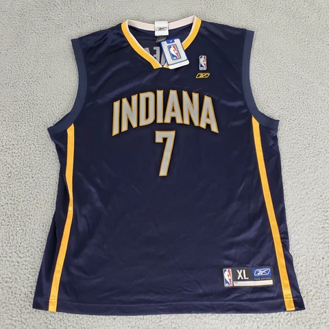 Indiana Pacers Jersey Mens Extra Large Blue Reebok 7 Jermaine O'Neal New XL Cover