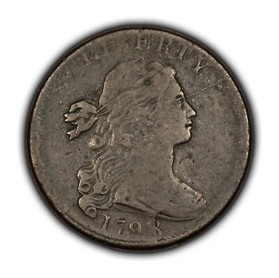 1798 1c Draped Bust Large Cent - 2nd Hairstyle Rev 97 S-167 - VF+ - SKU-Z4744 - Image 1 of 4