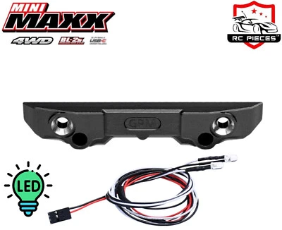 TRAXXAS MINI MAXX 1/10 CNC 7075 ALLOY REAR BUMPER + LED LIGHTS UPGRADE TRX10735 - Image 1 of 2