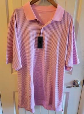 Fairway & Greene F&G Olsen Stripe Polo Pink Size 2XL  - Image 1 of 4
