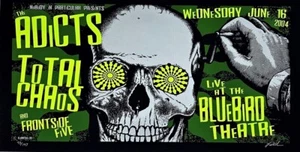 The Adicts POSTER Total Chaos Frontside Five Signed Lindsey Kuhn 04-19 Mint #rd - Picture 1 of 1