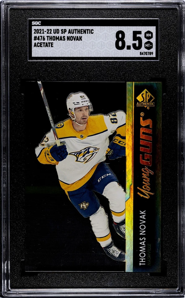 2021-22 Upper Deck Young Guns Acetate #476 Thomas Novak SGC 8,5  - RC ROOKIE - Image 1 of 2