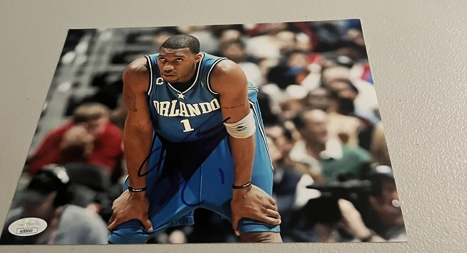 Foto 8x10 firmada por Tracy Mcgrady T Mac Orlando Magic de la NBA de la NBA Foto 1 de 1