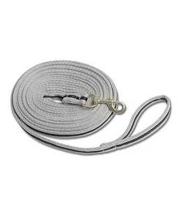 Longe Griffy, Longierleine extra weich und griffig ca. 8 m lang - grau-schwarz - Bild 1 von 1