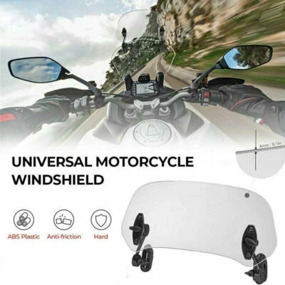 Clip On Adjustable Windshield Extension Spoiler Wind Deflector For Motorcycle — 第 1/4 张图片
