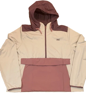 NUEVO CON ETIQUETAS $140 Mujer Under Armour UA Aislado Anorak Pullover Chaqueta con Capucha Talla XL Foto 1 de 4