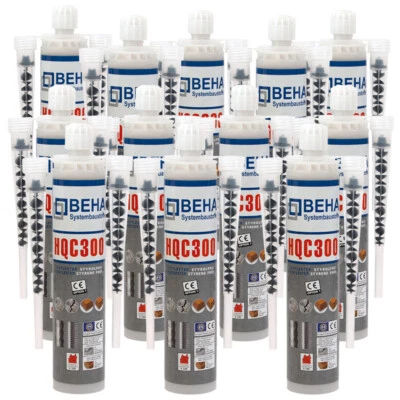 12 x Premium Verbundmörtel Ankerkleber Injektionsmörtel inkl 24 Statikmischer    - Bild 1 von 4