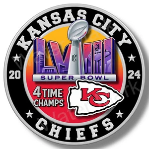 Kansas City Chiefs 2023-2024 Super Bowl 58 Champions Vinyl Aufkleber Sticker - Bild 1 von 2