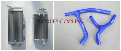 L&R Aluminum Radiator & Hose For KAWASAKI KLX450R KLX450 2008 2009 09 08 BLUE - Imagem 1 de 4