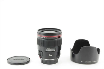 Canon EF 35mm f/1.4 L USM Lens + Hood Near Mint From Japan #22682E - Image 1 of 4
