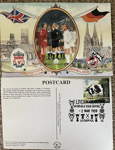 Liverpool v FC Koln - Museum & Tour Centre Stamp 1999 Postcard - Picture 1 of 1