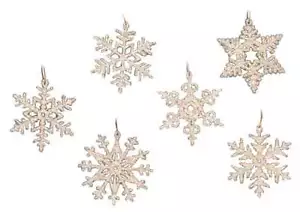 Baumbehang Schneeflocke 6er Set Taulin Erzgebirge - Bild 1 von 3