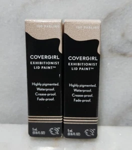 2 ~ COVERGIRL Exhibitionist Lid Paint 100 Darling .16 fl oz Each Waterproof. - Picture 1 of 4