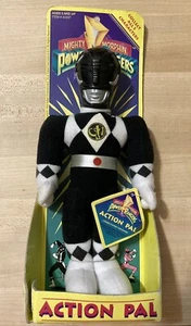Vintage Mighty Morphine Power Rangers - Black Ranger 1993 - Action Pal With Box - Picture 1 of 6