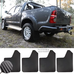 Carbon Fiber Mudguards Splash Guards Mud Flaps Mudflaps for TOYOTA HILUX PICKUP - Picture 1 of 11