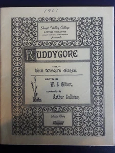 1961 PLAYBILL RUDDYGORE SKAGIT VALLEY COLLEGE ARDEN CRAIG RUDDIGORE 00035 - Picture 1 of 11