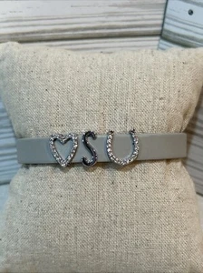 KEEP Collective OSU Bracelet w/3 Charms Reversible Heart Horseshoe Retail $65 - Picture 1 of 3