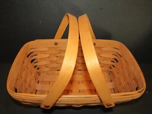 LONGABERGER 1993 Cestino da raccolta DOPPIA OSCILLAZIONE maniglie 12” X 8” X5,25 rame - Foto 1 di 8