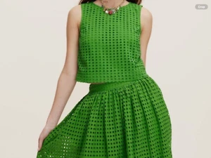 Kate Spade X Target Conjunto de Ojales Talla L - Conjunto de 2 Piezas - Falda y Top Nuevo - Imagen 1 de 5