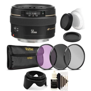 Canon EF 50mm f/1.4 USM Lens Kit Accessories for Canon T3i T2i T1i - Picture 1 of 6