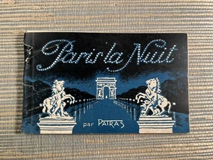Vintage Paris La Nuit par Patras Editions D'Art 15 Postkarten Buch Frankreich - Bild 1 von 7