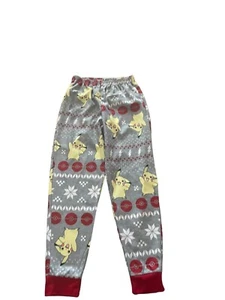 Pokémon Pikachu Pajama Pants Bottoms Youth L (10/12) Gray Loungewear - Picture 1 of 3