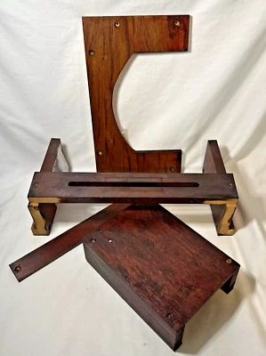 Grandfather Clock Wood Dial Face Border Frame, Braces, Panels 4-Piece w/Screws - Image 1 of 4