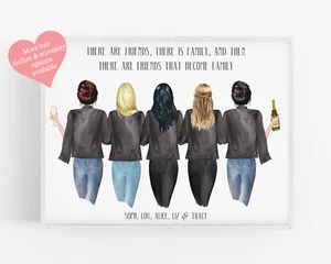 Impresión de amistad, regalo de mejor amigo, impresión de amistad de regalo de San Valentín, damas de honor - Imagen 1 de 5