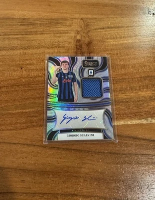 Giorgio Scalvini 2024-25 Panini Select Serie A Silver Prizm Auto Patch Kit NRMT+ - Image 1 of 2