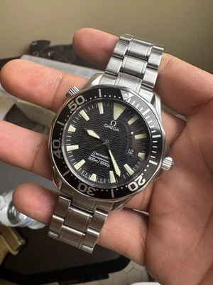 OMEGA Seamaster 300 2264.50 Quartz 41mm Black Wave Dial Men's Watch PETER BLAKE - Image 1 of 4