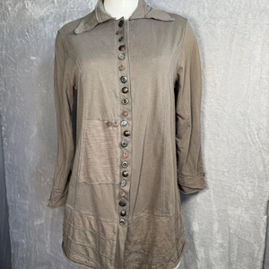 Tunica Buddha Neon Top Camicia Celeste Donna M Arte Artistica da indossare Lagenlook Boho - Foto 1 di 16