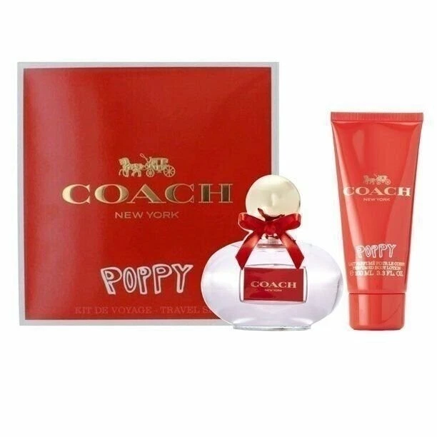 Coach Poppy 3.3 OZ eau de parfum spray perfume para mujer + juego de lociones 3.3 nuevo en caja Foto 1 de 4