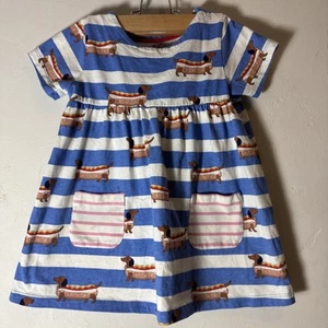 Mini Boden abito manica corta Wiener hot dog maglia righe ragazza taglia 5-6 anni usato in ottime condizioni - Foto 1 di 7