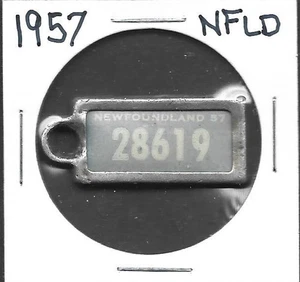 1957 Neufundland War Amps DAV Schlüsselanhänger Nummernschild #28619 - Bild 1 von 2