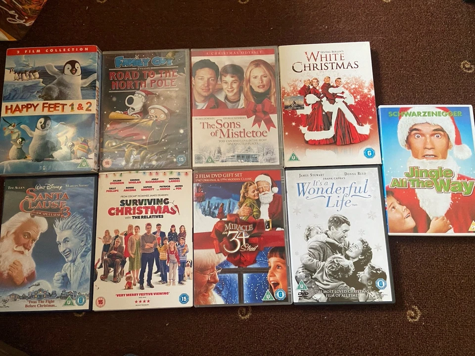 Happy Feet: 1 & 2 & Christmas DVDs top 4 sealed other 5 used - Image 1 of 1