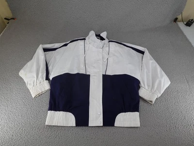 Vintage Sailing Jacket Womens Small White Windbreaker Sailboat Nautical 90s - Image 1 of 4