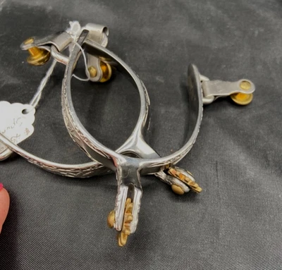 Set of Vintage Children's Spurs Leather Roses Partrade Metalab QUALITY EUC - Image 1 of 4