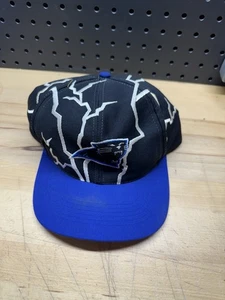 Vintage 90s Carolina Panthers Drew Pearson Lightning Bolt Snapback Hat NFL - Picture 1 of 4