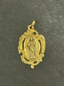 Antique religious medals SILVER "SAN JOSE" (3,5 CM X 2 CM) - Picture 1 of 2