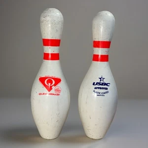 AMFLITE II QUBICA AMF Bowling Pins (2) ~ Alley Used Condition ~ Target Practice - Picture 1 of 6